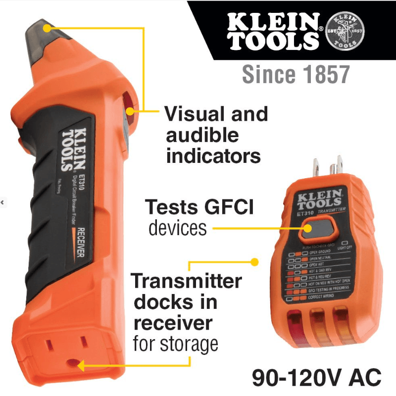 Klein Digital Circuit Breaker Finder with GFCI Outlet Tester | Voltage Tester | Gilford Hardware & Outdoor Power Equipment