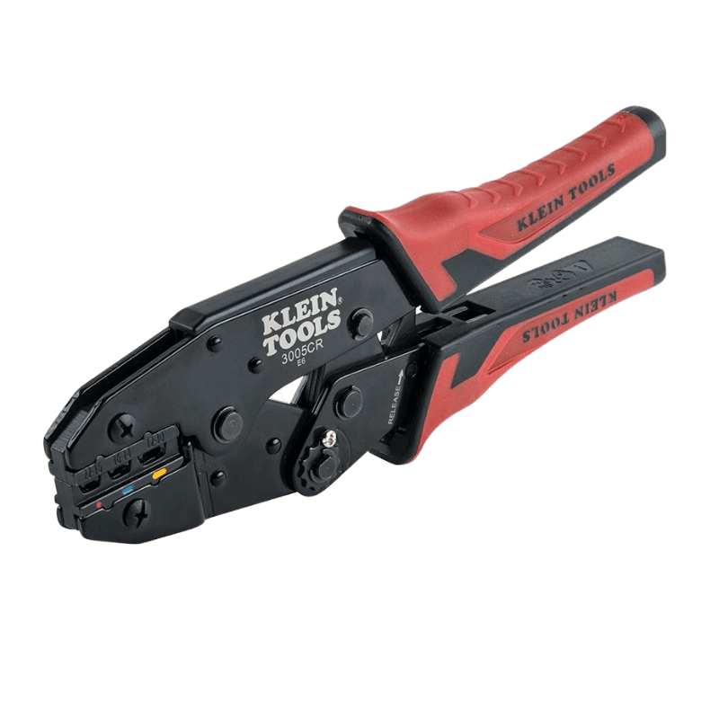 Klein Tools Ratcheting Crimper 10-22 AWG - Insulated Terminals | Wire strippers | Gilford Hardware