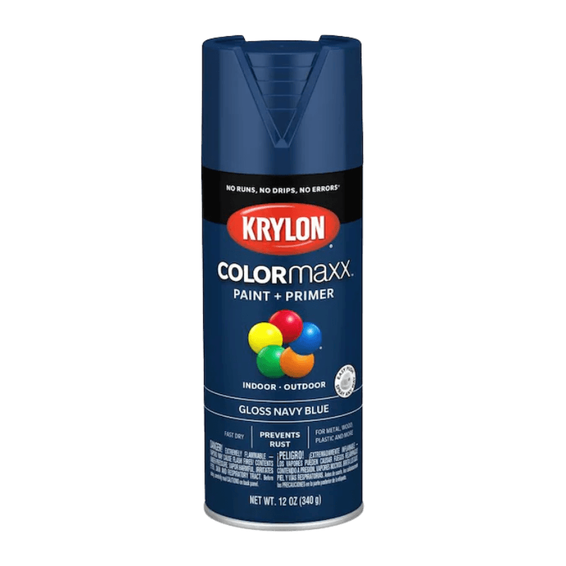 Krylon ColorMaxx Gloss Navy Blue Paint + Primer Spray Paint 12 oz.