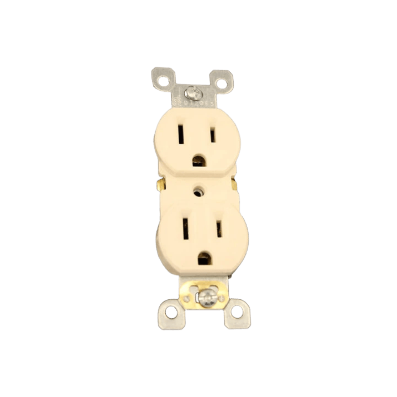 Leviton Duplex Ivory Outlet 15A 125V 5-15R | electrical outlet | Gilford Hardware