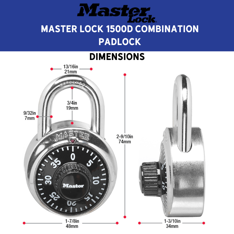 Master Lock 1500D Combination Padlock | Locks & Latches | Gilford Hardware & Outdoor Power Equipment