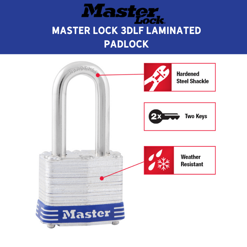 Master Lock 3DLF Laminated Padlock | Gilford Hardware