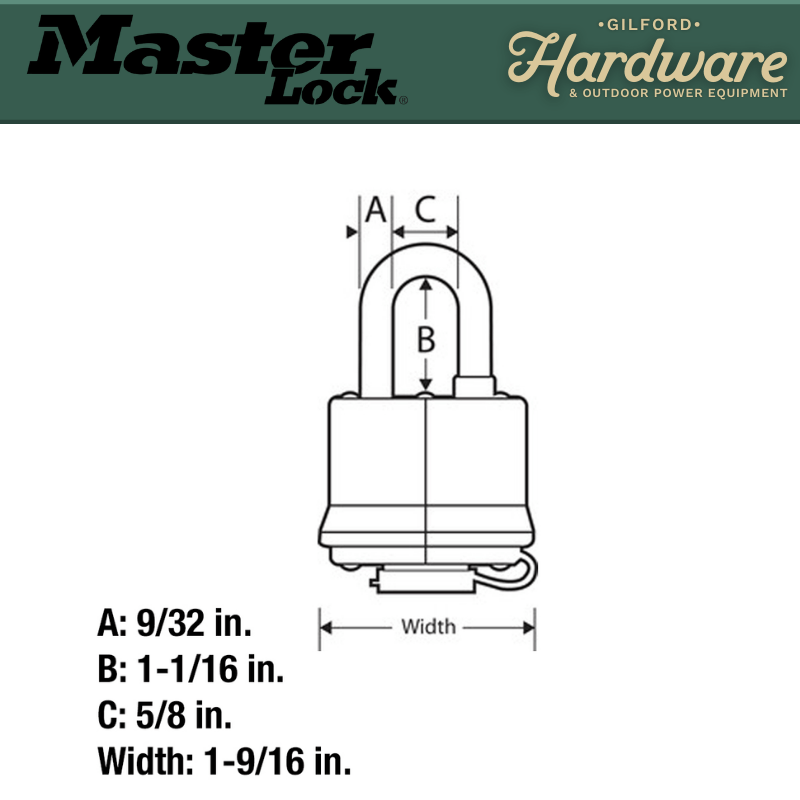 Master Lock 2X Vinyl Padlock 1-9/16" 3-Pack. | Gilford Hardware