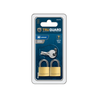Thumbnail for Tru Guard Brass Luggage Padlock 2-Pack. | Gilford Hardware 