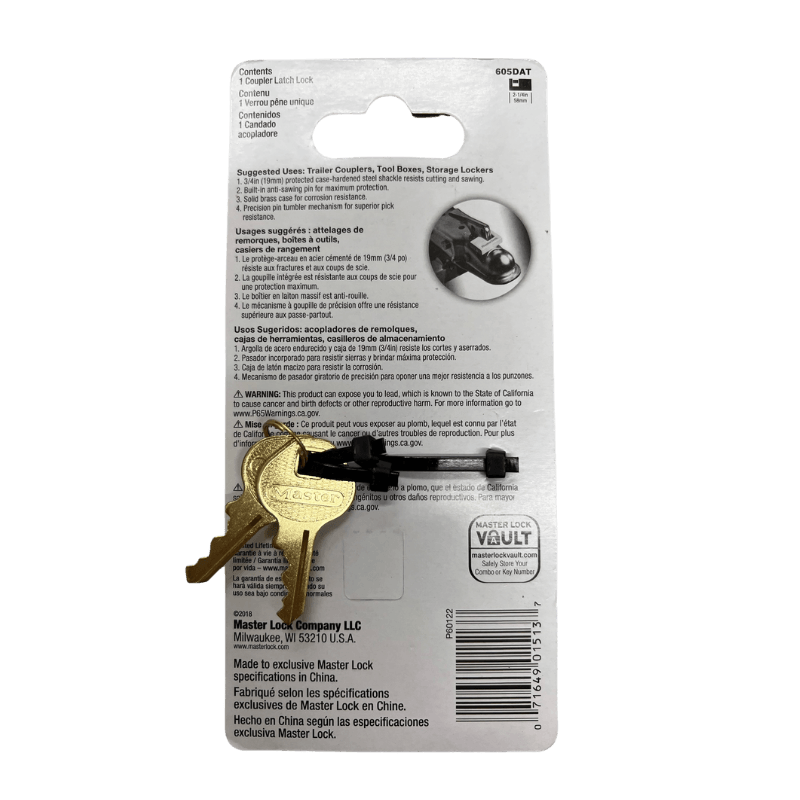 Master Lock Trailer Coupler Lock 3/4-In. | Locks & Keys | Gilford Hardware & Outdoor Power Equipment
