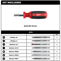 Thumbnail for Milwaukee Phillips/Slotted Screwdriver Kit 6-Pack. | Gilford Hardware 