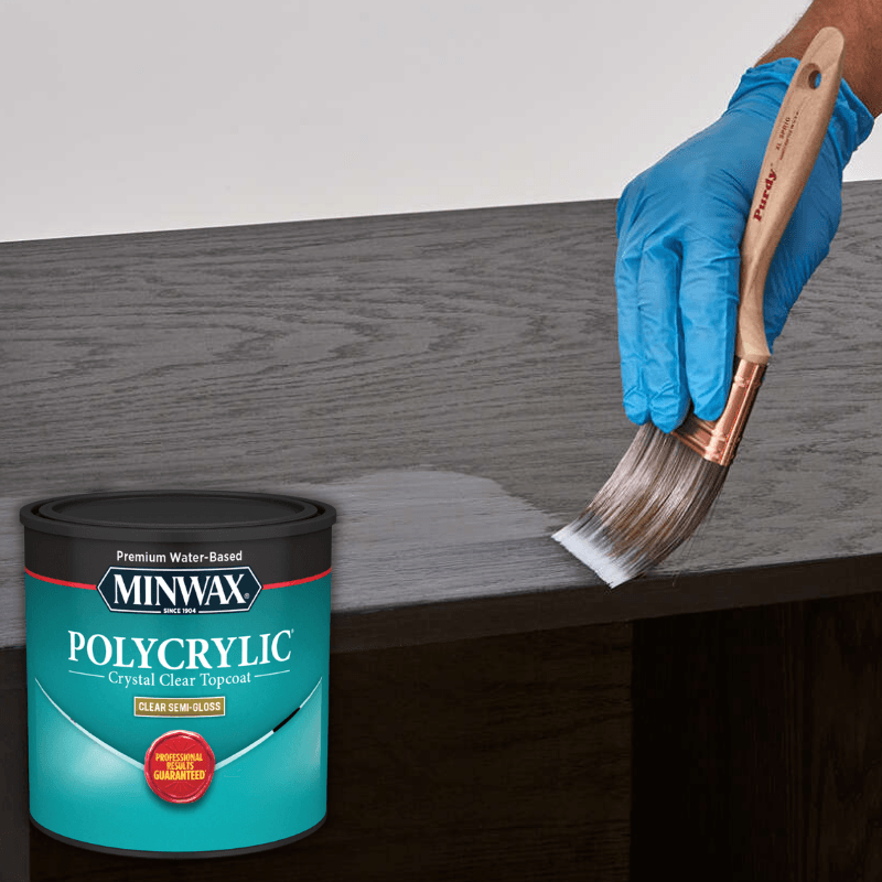 Minwax Polycrylic Protective Finish Semi-Gloss Clear 0.5 pt. | Stains | Gilford Hardware & Outdoor Power Equipment