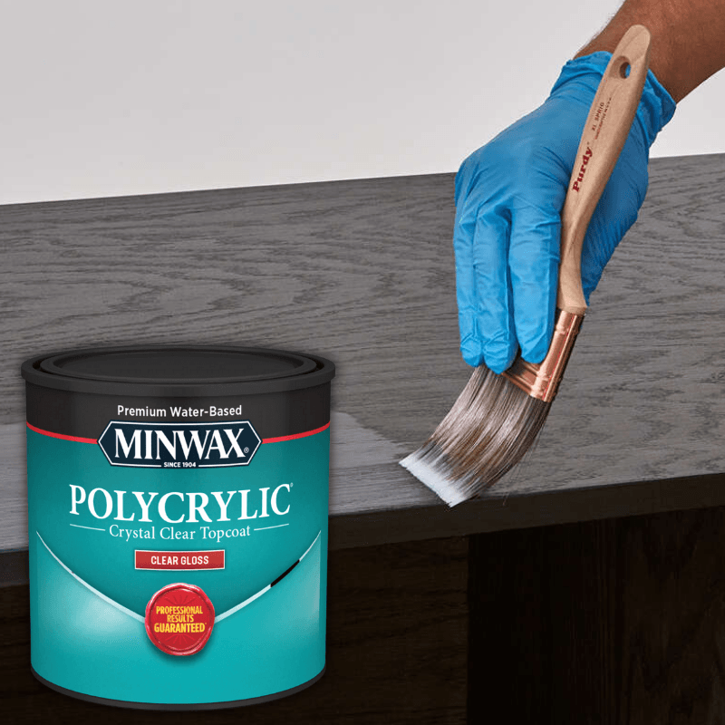 Buy Minwax Polycrylic 255554444 Protective Finish Paint, Gloss, Liquid,  Crystal Clear, 0.5 pt, Can Crystal Clear