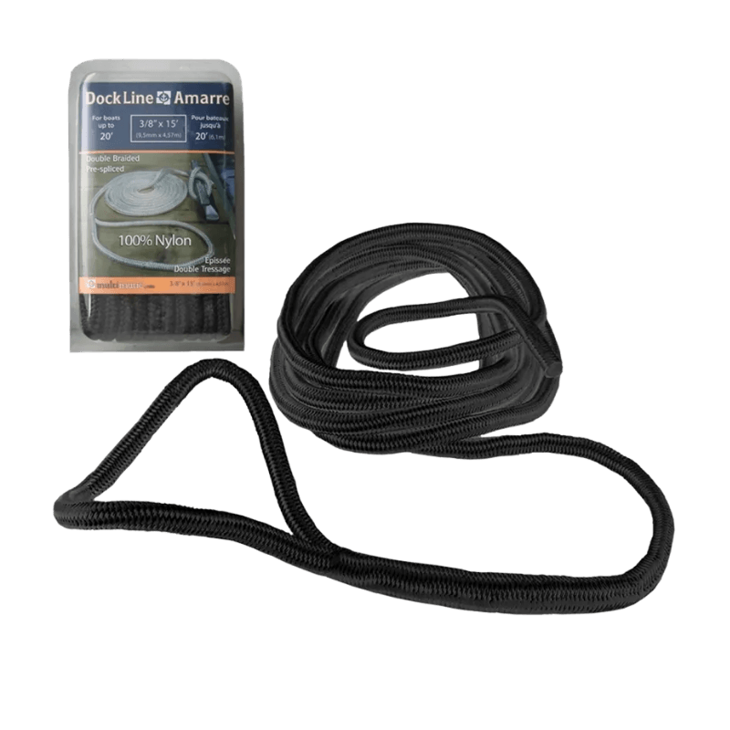 Multinautic Black Nylon Dock Lines | Gilford Hardware
