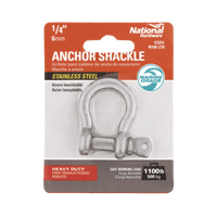 Thumbnail for National Hardware Anchor Shackle SS 1/4