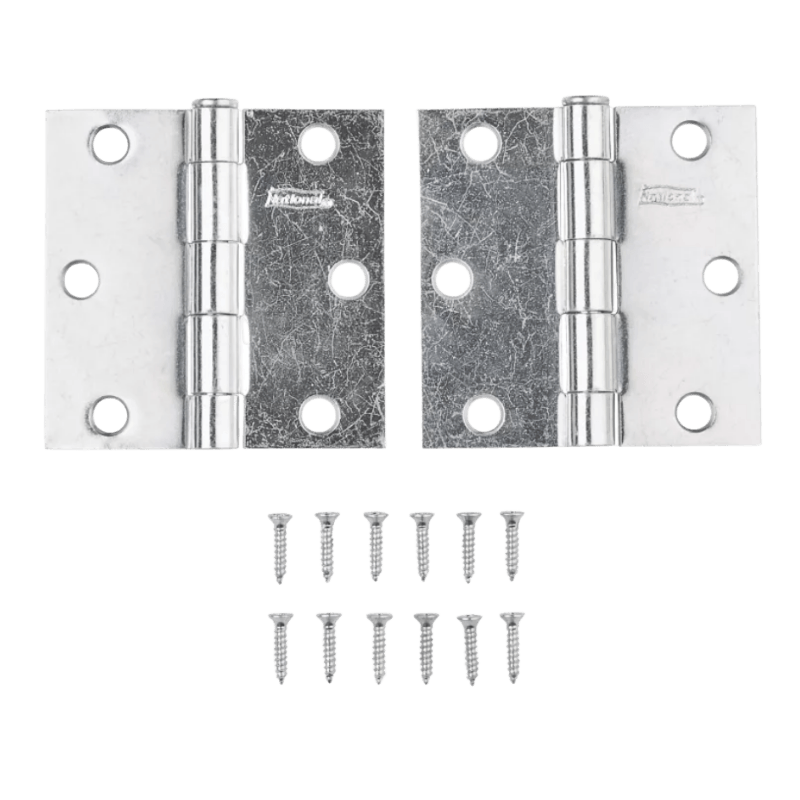 National Hardware Broad Hinge Zinc-Plated 3 in. 2-Pack. | Gilford Hardware