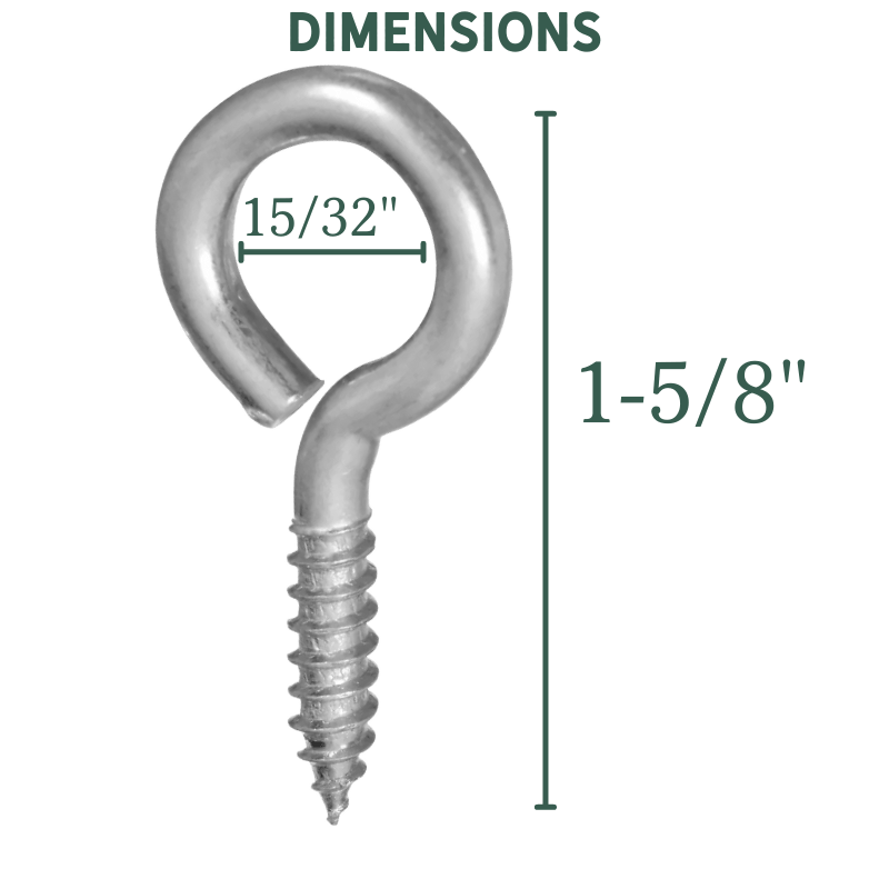 National Hardware Zinc-Plated Steel Screw Eye 0.16 in. Dia. x 1-5/8 in. L  6-Pack. | Gilford Hardware 