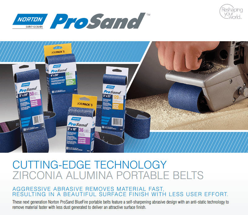 Norton ProSand Portable Sanding Belt 120-Grit Medium 21" x 3" | Gilford Hardware