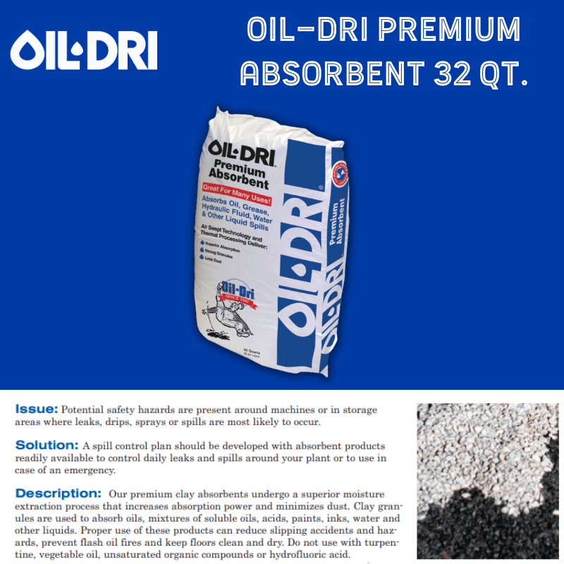 Oil-Dri Premium Absorbent 32 qt. | Oil Absorbent | Gilford Hardware