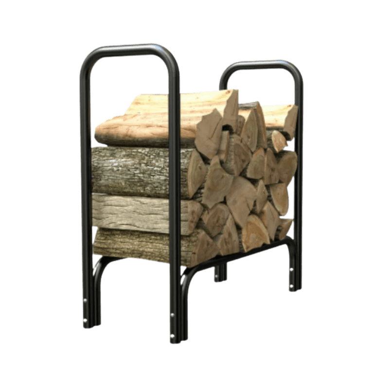 Panacea Black Steel Log Rack 33" x 24" x 13" | Gilford Hardware 