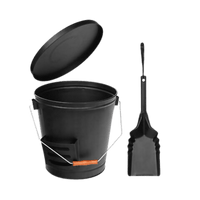 Thumbnail for Panacea Metal Fireplace Ash Bucket and Shovel Set | Buckets | Gilford Hardware