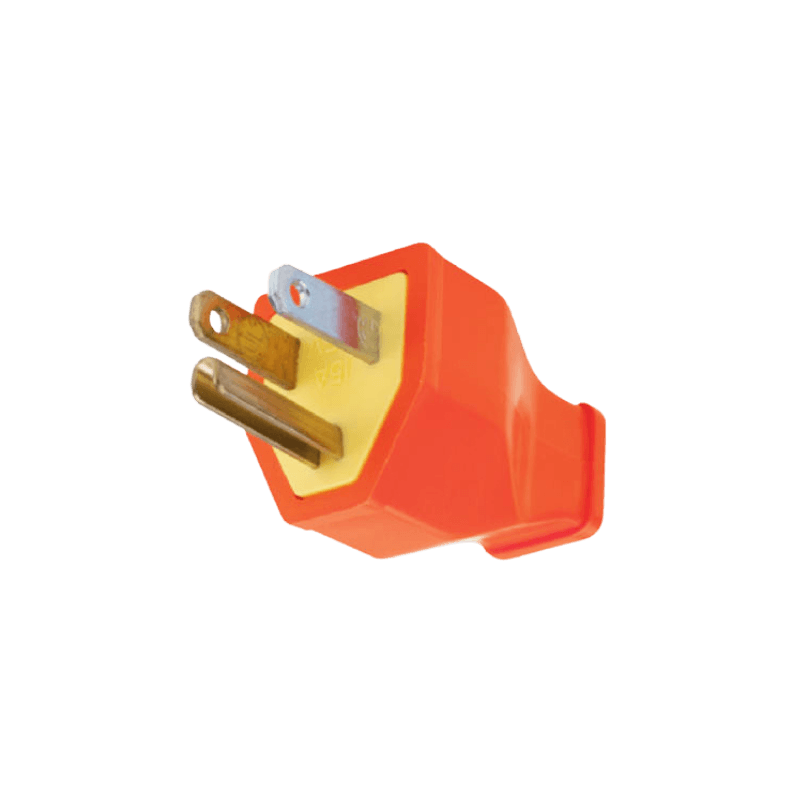 Pass & Seymour Orange Residential Plug 15A 125V | Power Outlets & Sockets | Gilford Hardware