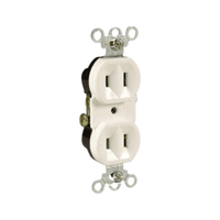 Thumbnail for Pass & Seymour White Duplex Outlet 15A 125V | Outlet | Gilford Hardware