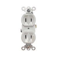 Thumbnail for Pass & Seymour White Duplex Outlet 15A 125V | Outlet | Gilford Hardware