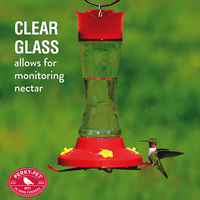 Thumbnail for Perky-Pet Pinch Waist Glass Hummingbird Feeder 16 oz. | Bird Feeder | Gilford Hardware & Outdoor Power Equipment