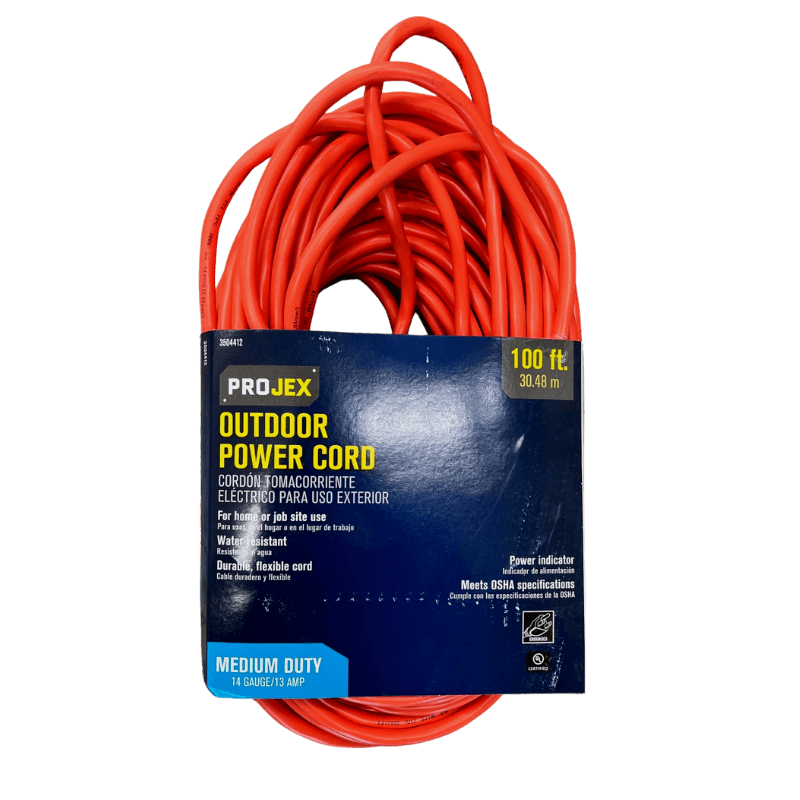 Projex Indoor & Outdoor Orange Extension Cord 100 ft. | Gilford Hardware