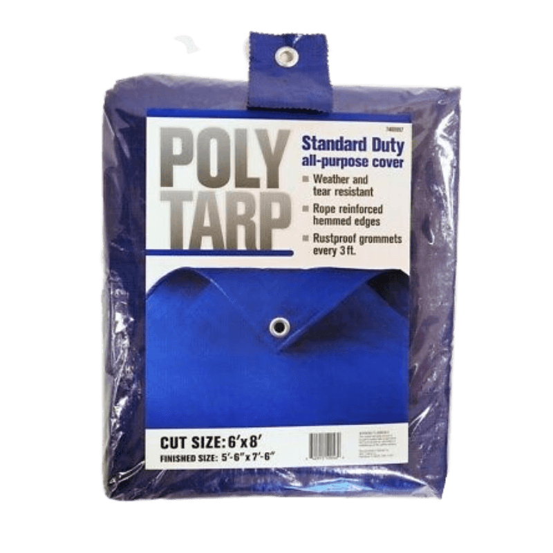 Projex Light Duty Polyethylene Tarp Blue 6' x 8' | Gilford Hardware