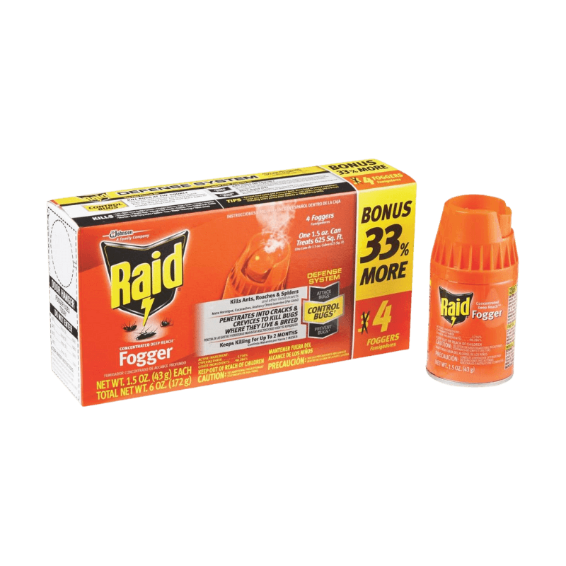 Raid Deep Reach Aerosol Fogger 1.5 oz. 4-Pack. | Household Insect Repellents | Gilford Hardware & Outdoor Power Equipment