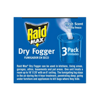 Thumbnail for Raid Raidmax Insect Dry Fogger 3-Pack. | Gilford Hardware 