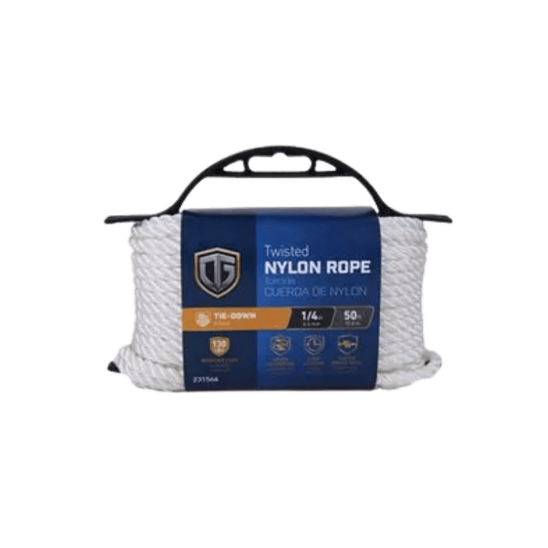 Tru Guard Twisted White Nylon Rope 1/4" x 50' | Rope | Gilford Hardware & Outdoor Power Equipment