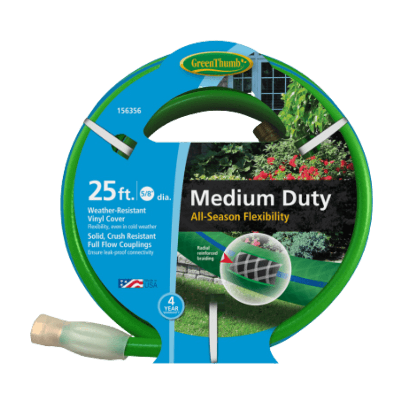 Green Thumb Garden Hose Medium Duty 5/8" x 25' | Gilford Hardware