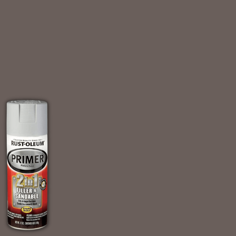 Rust-Oleum 2-in-1 Automotive Primer Spray Paint Flat Gray 12 oz. | Gilford Hardware