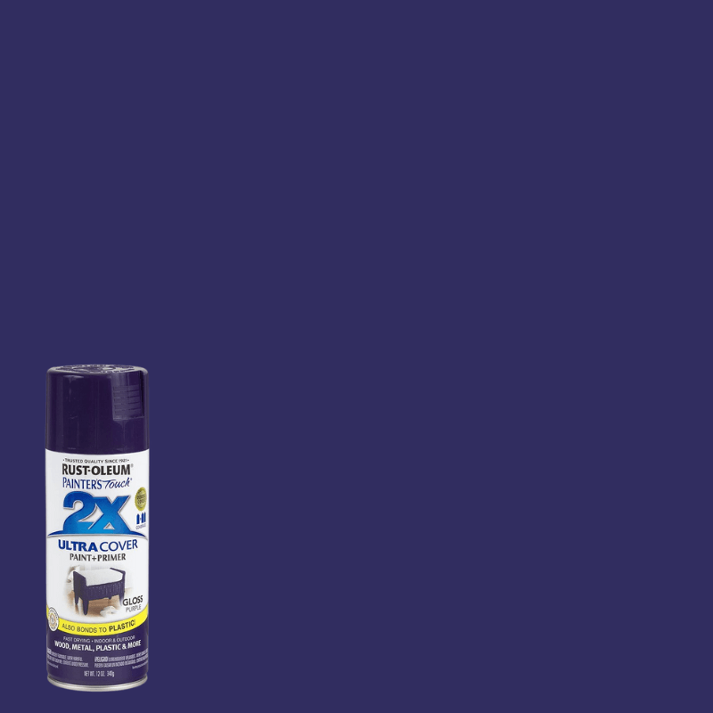 Rust-Oleum 2X Cover Gloss Purple Paint+Primer Spray Paint 12 oz. | Gilford Hardware