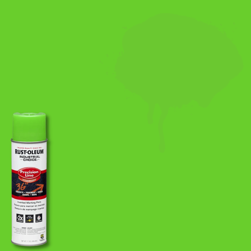 Rust-Oleum Fluorescent Green Inverted Striping Paint 17 oz. | Gilford Hardware
