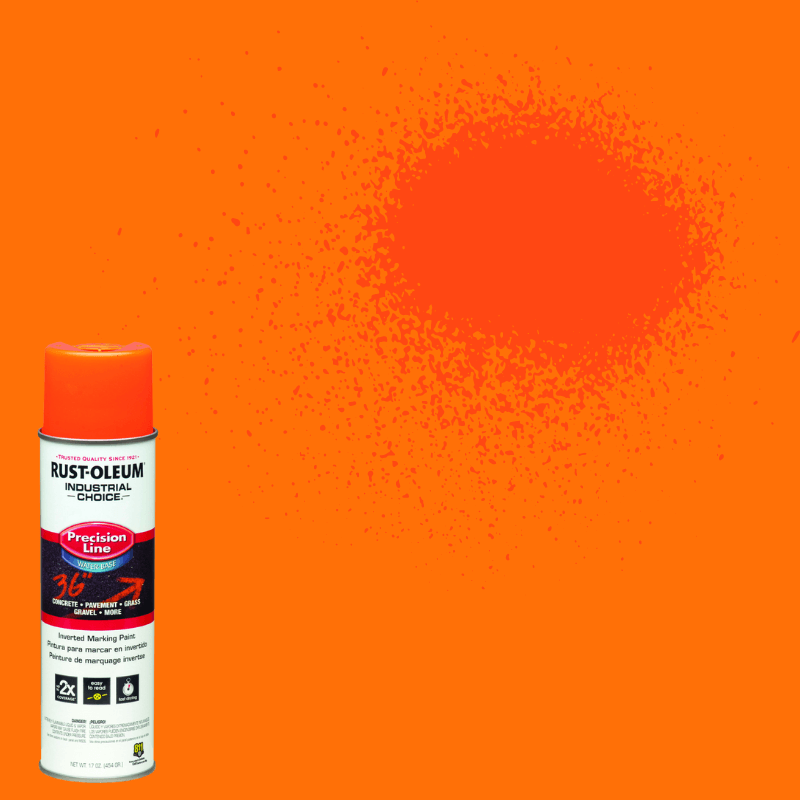 Rust-Oleum Fluorescent Orange Inverted Marking Paint 17 oz. | Gilford Hardware