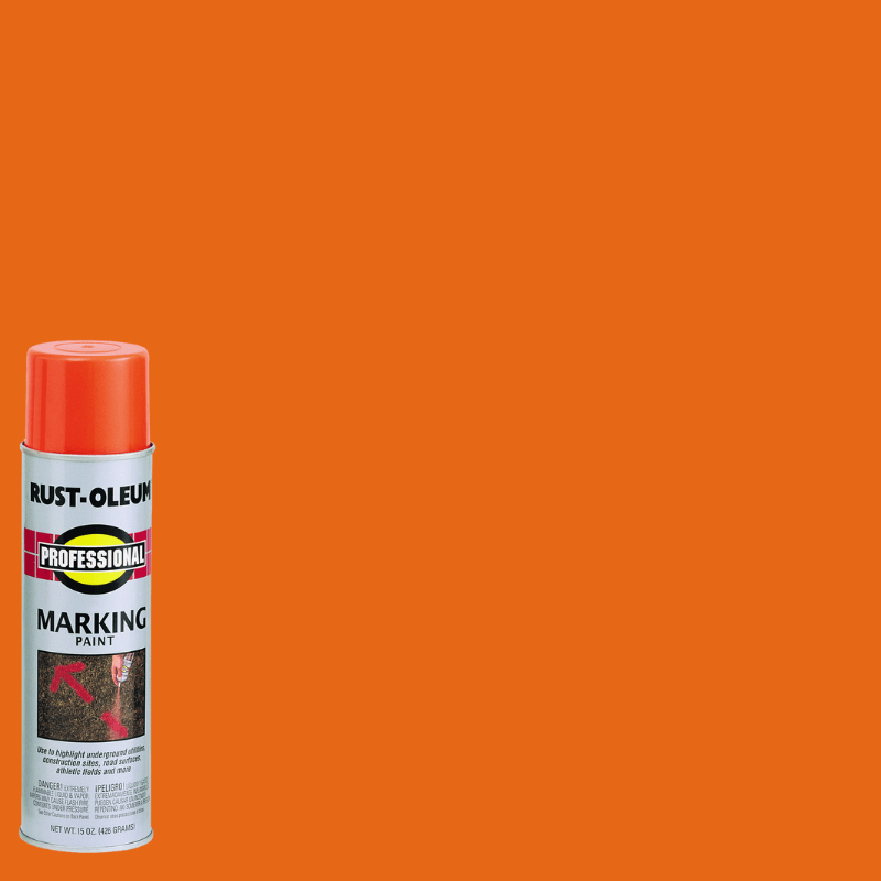 Rust-Oleum Inverted Marking Paint Fluorescent Red-Orange 15 oz. | Spray Paint | Gilford Hardware