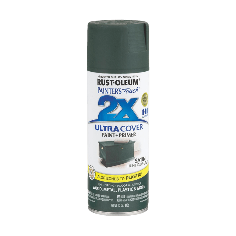 Rust-Oleum Painter's Touch 2X Satin Hunt Club Green Spray Paint+Primer 12 oz. | Gilford Hardware