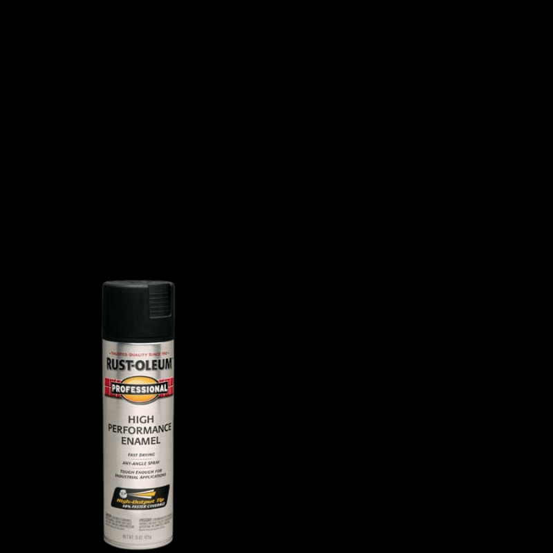 Rust-Oleum Professional Semi-Gloss Black High Performance Enamel Spray 15 oz. | Gilford Hardware