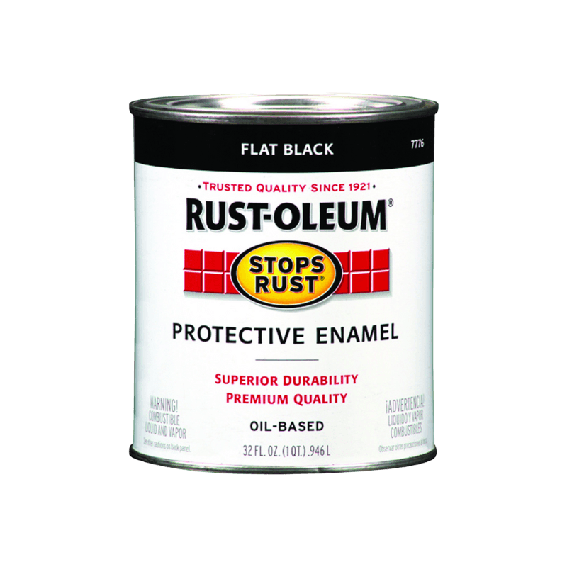 Rust-Oleum Stops Rust Flat Black Enamel Paint Quart | Paint | Gilford Hardware & Outdoor Power Equipment