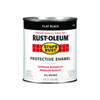 Thumbnail for Rust-Oleum Stops Rust Flat Black Enamel Paint Quart | Paint | Gilford Hardware & Outdoor Power Equipment