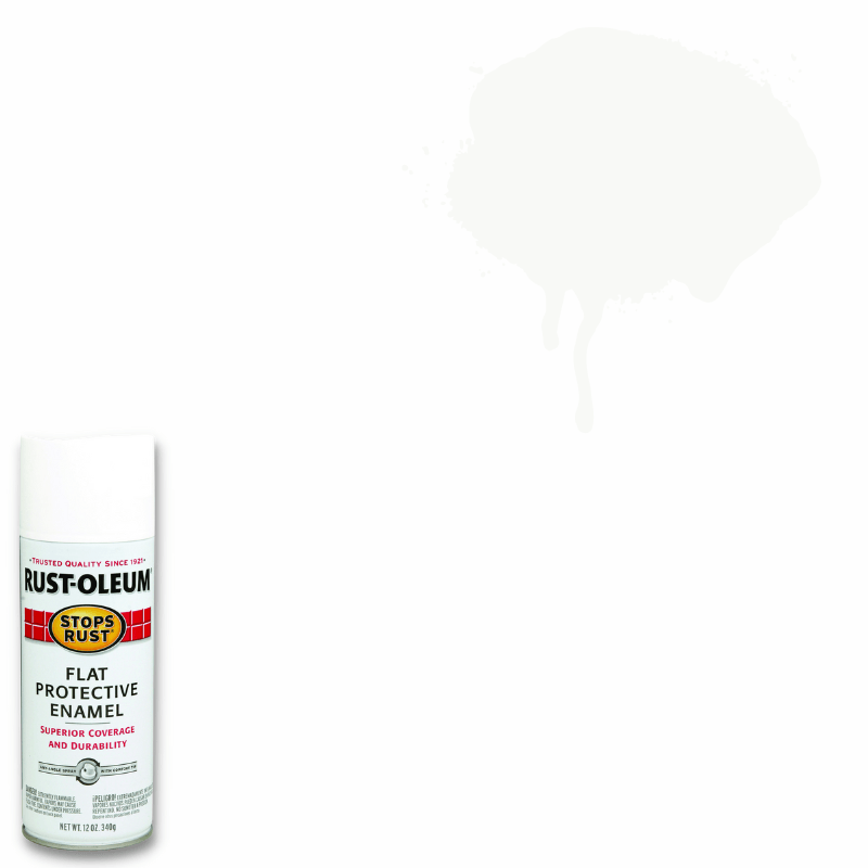 Rust-Oleum Stops Rust Flat White Spray Paint 12 oz. | Paint | Gilford Hardware