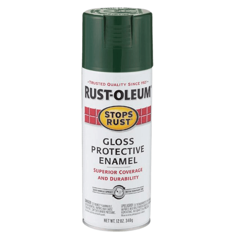 Rust-Oleum Stops Rust Gloss Hunter Green Spray Paint 12 oz. | Gilford Hardware