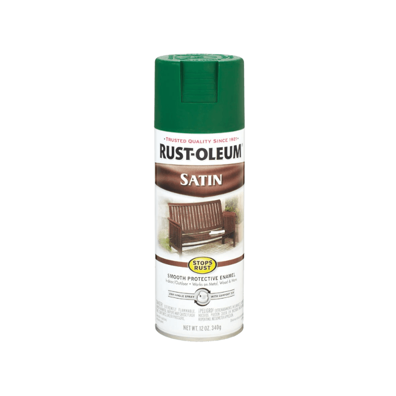 Rust-Oleum Stops Rust Satin Hunter Green Spray Paint 12 oz. | Gilford Hardware