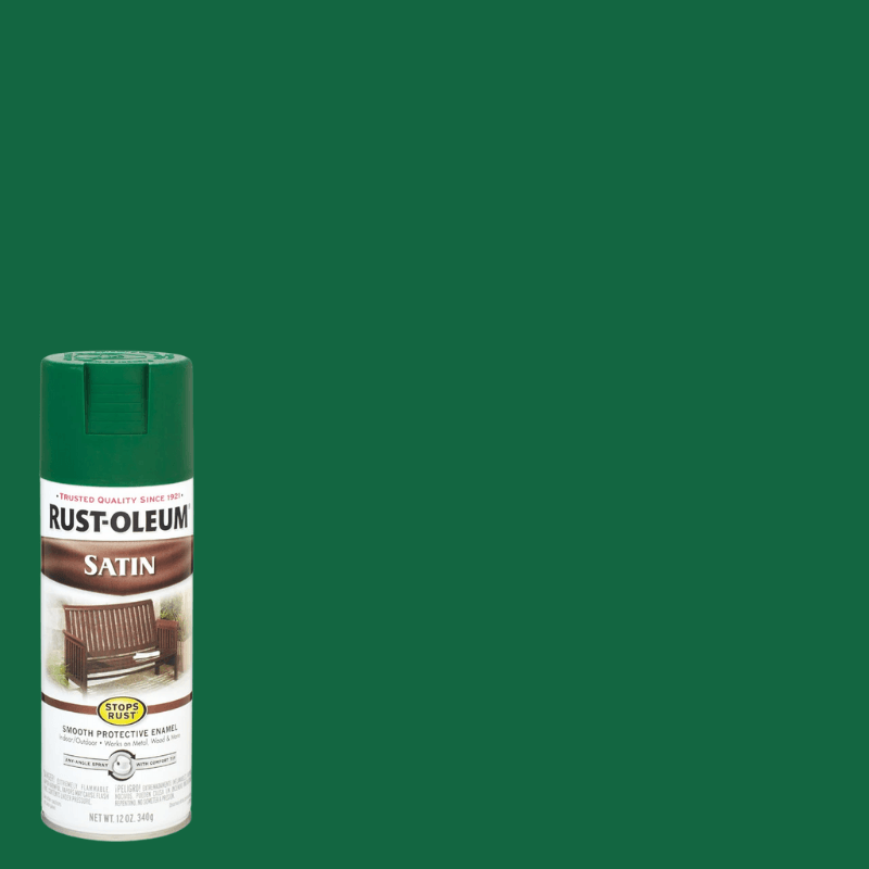 Rust-Oleum Stops Rust Satin Hunter Green Spray Paint 12 oz. | Gilford Hardware