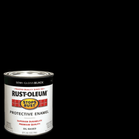 Thumbnail for Rust-Oleum Stops Rust Semi-Gloss Black Enamel Paint Quart | Gilford Hardware