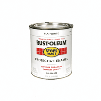 Thumbnail for Rust-Oleum Stops Rust Flat White Enamel Paint Quart | Paint | Gilford Hardware & Outdoor Power Equipment