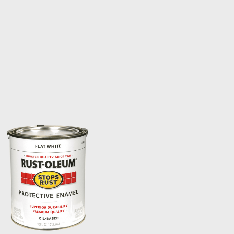 Rust-Oleum Stops Rust Flat White Enamel Paint Quart | Gilford Hardware