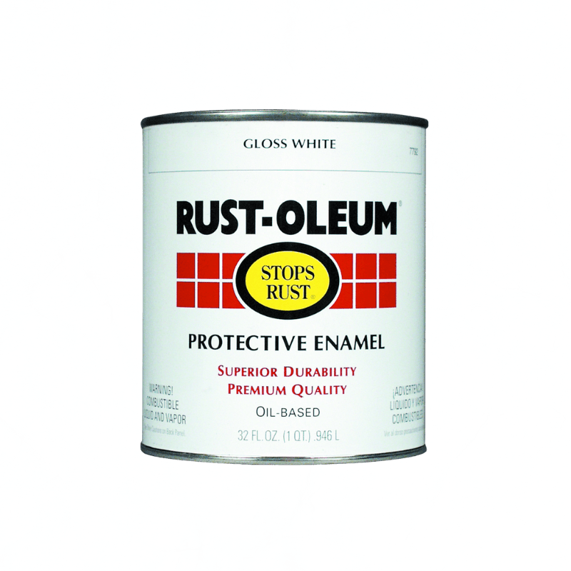 Rust-Oleum Stops Rust Gloss White Enamel Paint Quart | Paint | Gilford Hardware