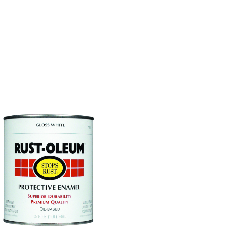 Rust-Oleum Stops Rust Gloss White Enamel Paint Quart | Gilford Hardware
