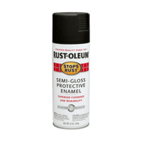 Thumbnail for Rust-Oleum Stops Rust Spray Paint Semi-Gloss Black 12 oz. | Paint | Gilford Hardware & Outdoor Power Equipment