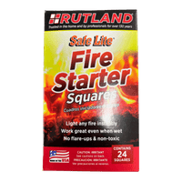 Thumbnail for Rutland Safe Lite Wood Fire Starter 24-Pack. | Gilford Hardware